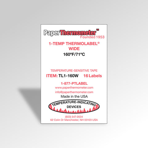 1-Temp THERMOLABEL® 160°F/71°C Wide
