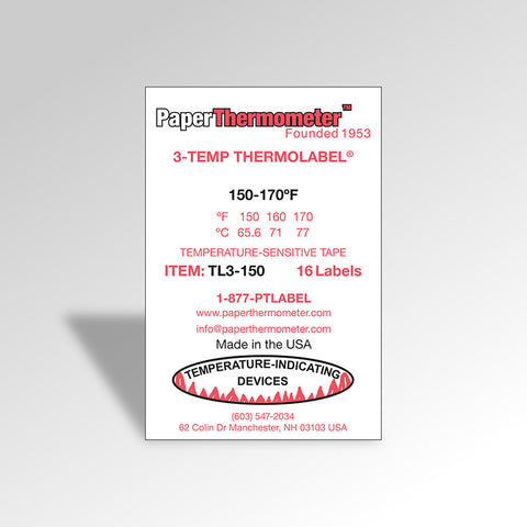 3-Temp THERMOLABEL® 150°F 160°F 170°F