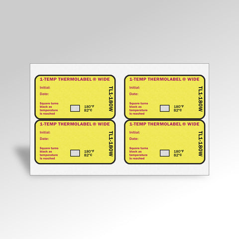 1-Temp THERMOLABEL® 180°F/82°C Wide