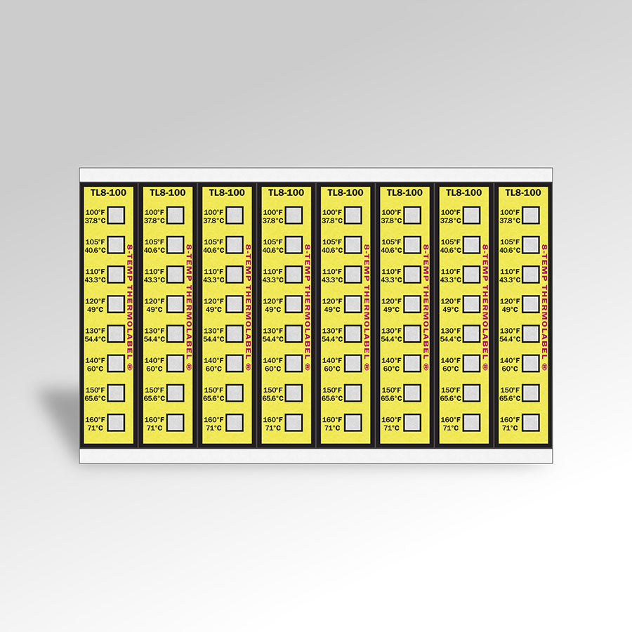 8-Temp THERMOLABEL® 250-320°F | Temp Labels | 8 Temp Range