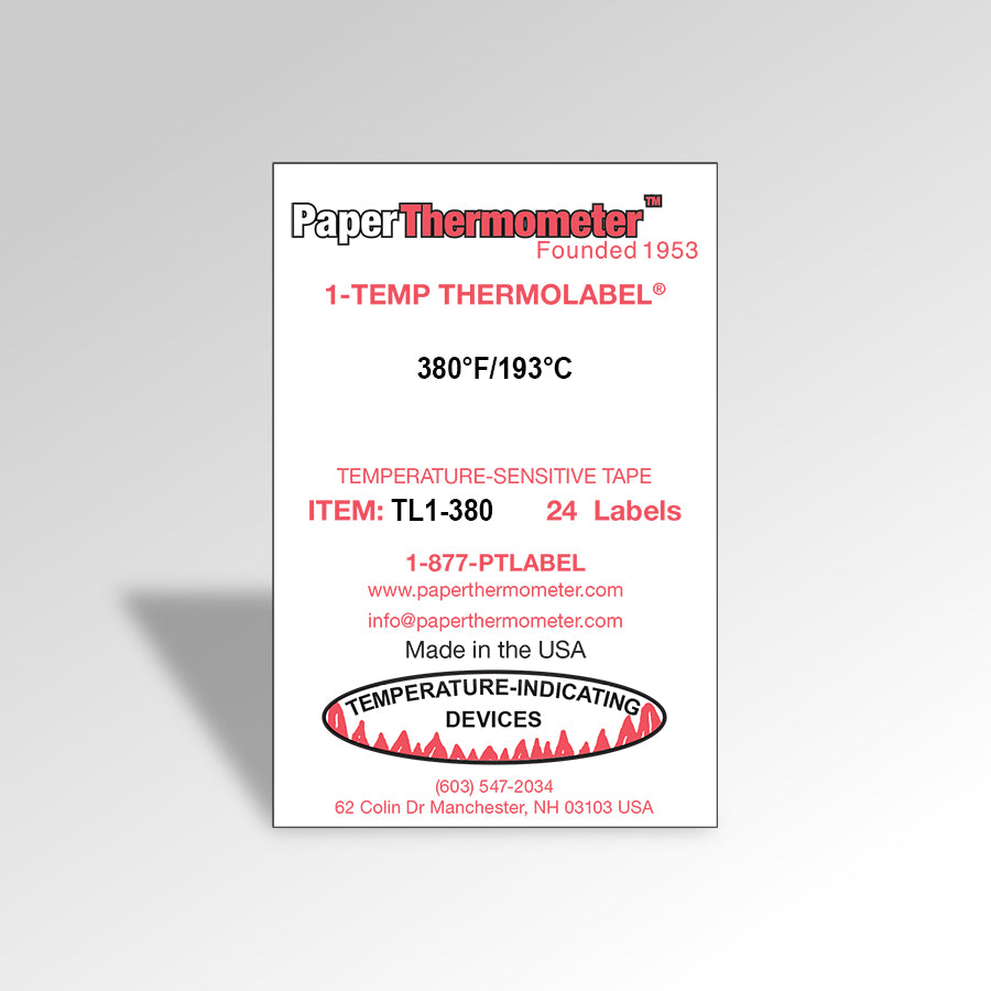 1 Temp THERMOLABEL 380 F 193 C