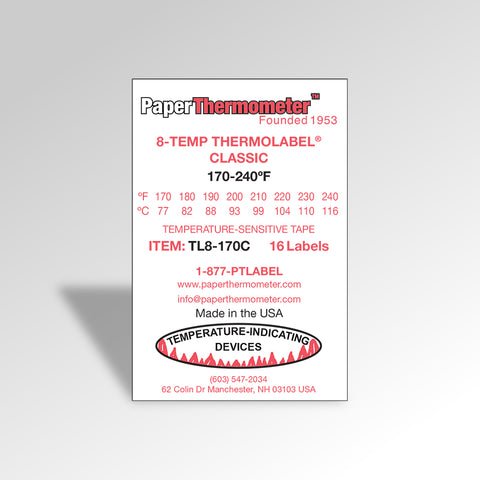 8-Temp THERMOLABEL® Classic 170-240°F