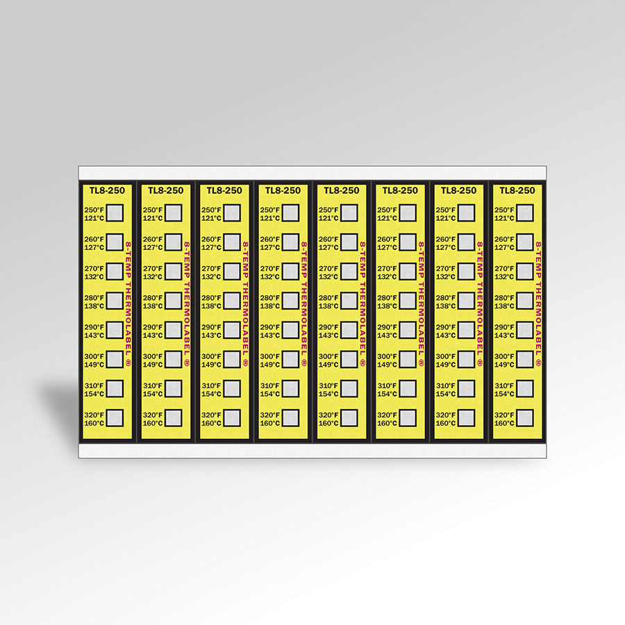 Heat Monitoring Stickers 8-Temperature Thermolabels 370-450°F - 16 Pack ...